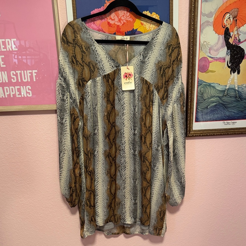 ENTRO snakeskin dress